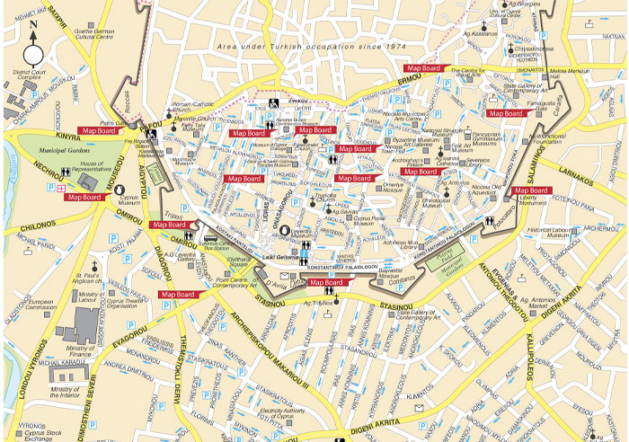 nicosia tourist map